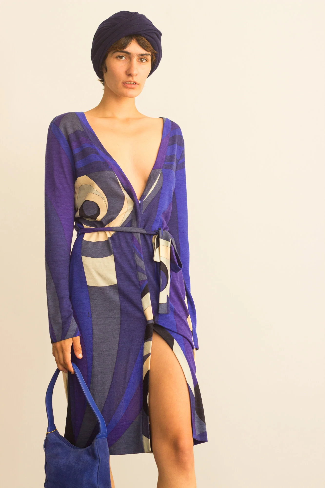 EMILIO PUCCI ニット 切替 フローラル ワンピース 1990s Emilio Pucci Printed Wool Knit Dress — Wayward Collection